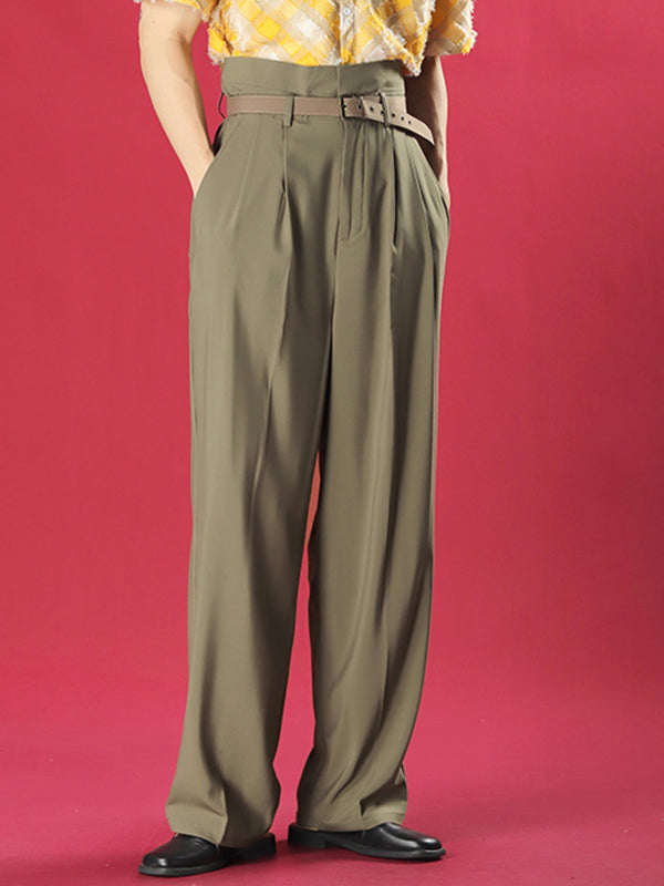 Japanese Style Mens Solid Baggy Pants With Wide Leg Wide Leg Trousers Men  In Khaki, Black, And White Oversized Streetwear Tops 220212 From Mang02,  $28.78 | DHgate.Com